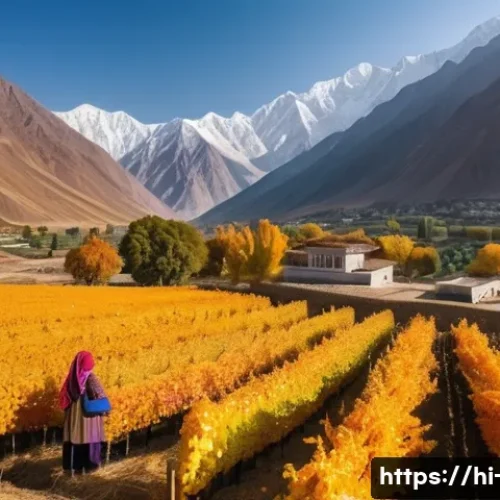 Home 8 타지키스탄 기후와 계절별 여행 - **Vibrant Autumn Harvest in Tajik Mountains:** A breathtaking wide-angle shot of a picturesque mount...
